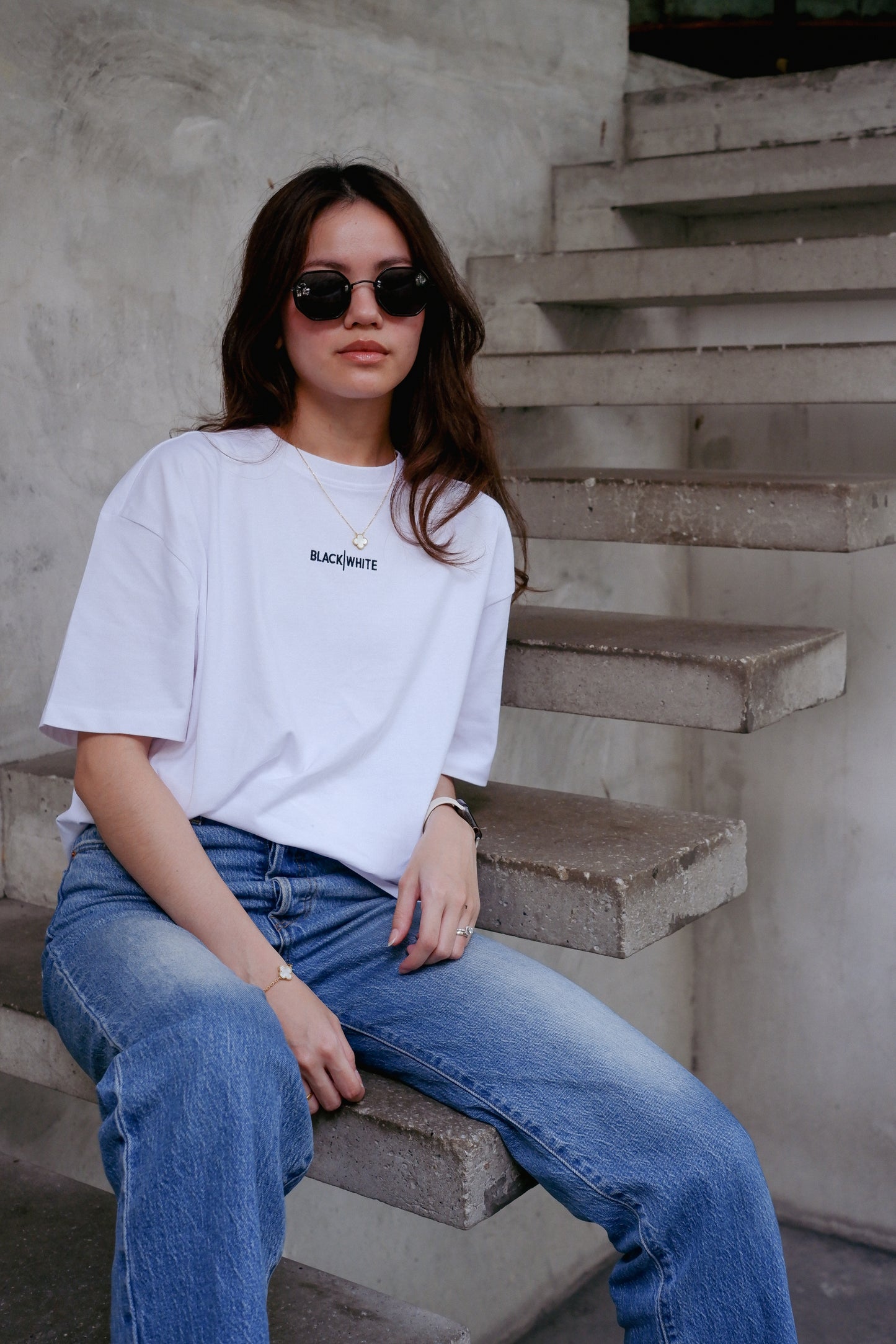 Black & White 230 GSM Oversized Fit