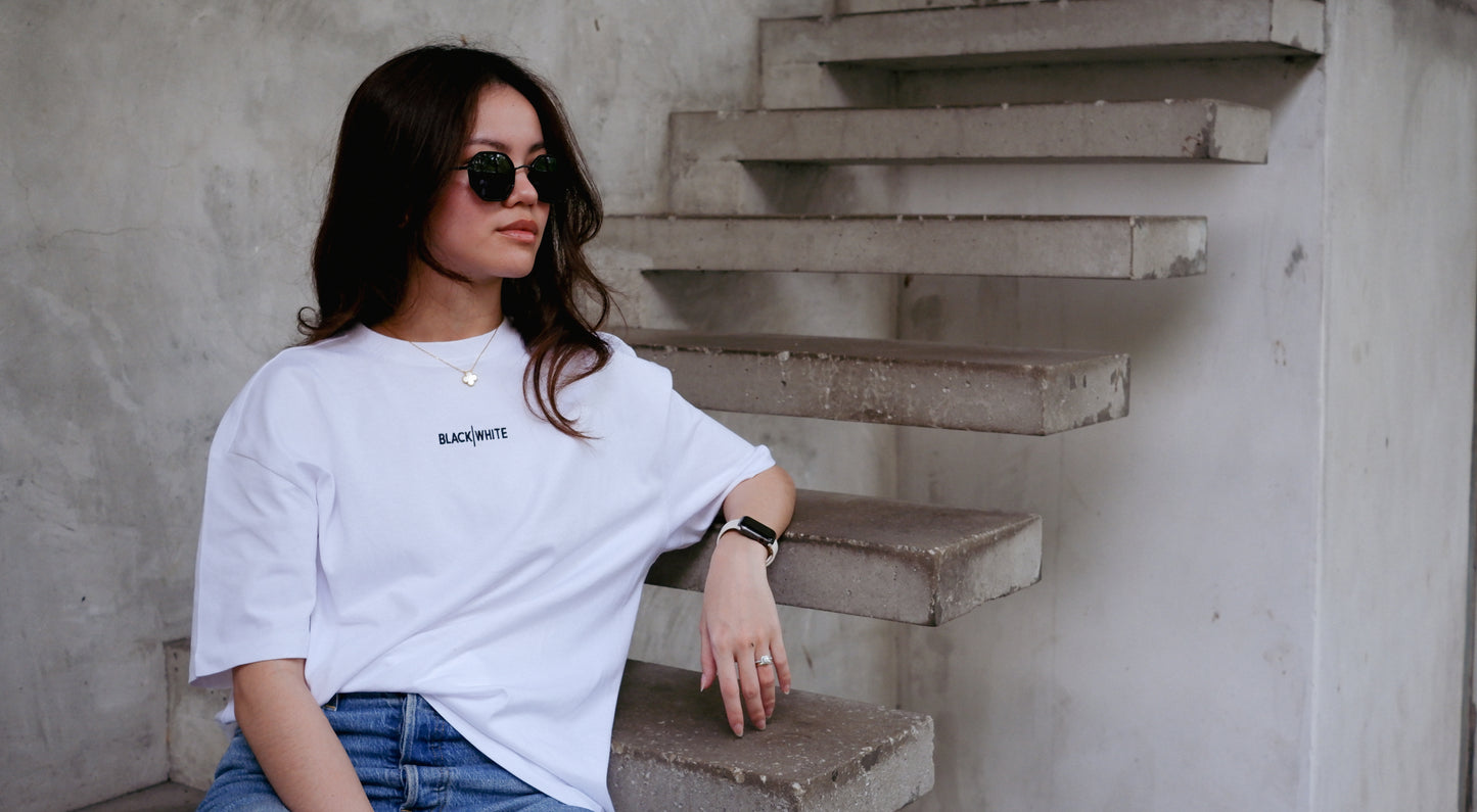 Black & White 230 GSM Oversized Fit