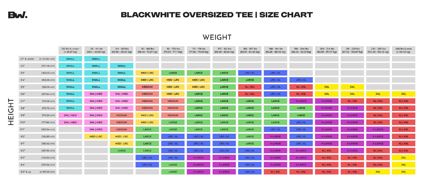 Black & White 230 GSM Oversized Fit