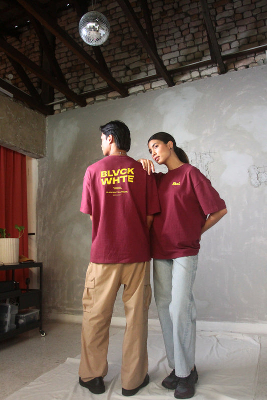 [NEW ARRIVAL] 300 GSM Premium Oversized Tees - Atelier Collection (Burgundy)